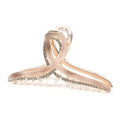 Large Metal Acetate Hair Claw Clips with Rhinestones, Gold Grandient Light Pink Hair Claw Clips for Thick Hair, Strong Hold Non Slip Hair Accessory for Women（Mermaid light Pink）