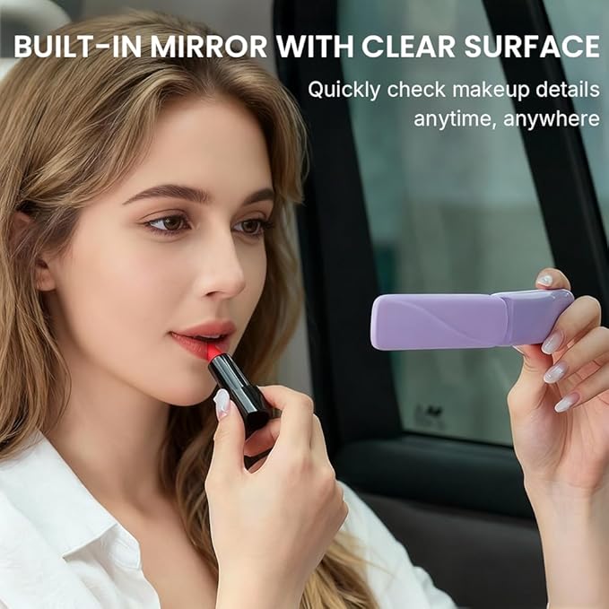 4 Pcs Foldable Travel Hair Brush, Compact and Lightweight with Mirror, Self-Cleaning Design, Mini Hair Detangle Comb with Soft Bristles, Small Pocket Brush for Purse