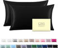Silk Pillowcase for Hair and Skin,Soft,Breathable and Sliky 100% Standard Size Pillow Cases Set of 2,Both Sides Natural Mulberry Silk Pillowcases with Hidden Zipper(Standard Size 20"X 26",2pcs)