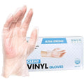 ForPro Disposable Vinyl Gloves, Clear, Industrial Grade, Powder-Free, Latex-Free, Non-Sterile, Food Safe, 2.75 Mil. Palm, 3.9 Mil. Fingers, Large, 100-Count