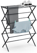 Drying Rack for Laundry, Foldable Clothes Drying Rack, Small Collapsible Dry Rack for Clothes, Use for Indoor & Outdoor Drying Clothes, Black 40"x29"x14.5"