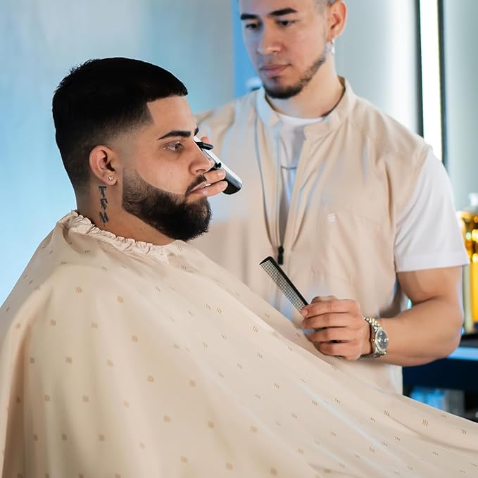 Barber Strong The Barber Cape Haircut Cover for Men, Hair Repelling and Static-Reducing Material, Water Resistant Fabric