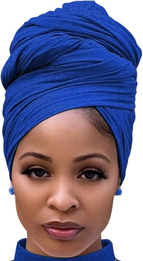 Harewom Head Wraps for Black Women Stretch Head Scarf Long African Hair Wraps Turban Headwraps Jersey Headbands
