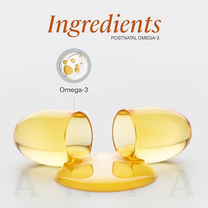 ANYA Omega 3 with 300mg DHA and EPA, Clean Ingredients, Non-GMO, 100% Vegan, Gluten, Soy, and Dairy Free. Supplement for Women, Prenatal Postnatal Vitamin for Breastfeeding and Lactation Support