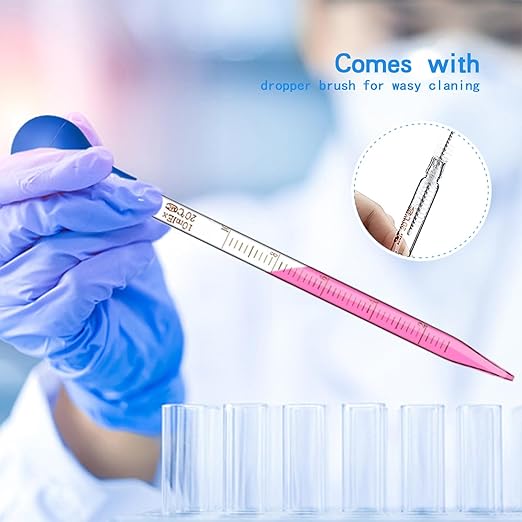 Droppers 10ml Pipettes Glass Graduated Dropper Lab Pipette Liquid Pipette (4)