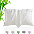 TELUS Pillow Cases Standard Size 2 Pack, Bamboo Rayon & Lyocell Pillowcase with Envelope Closure, Cooling Breathable Pillow Cover for Hot Sleeper & Night Sweats, 20x26 inch, Ivory White