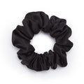 3 Pcs Silk Hair Ties, 22 Momme 100% Mulberry Hair Band, Silk Scrunchies for Women and Girls, 6A Grade No Damage Ponytail Holders (1.2in Width, Black)