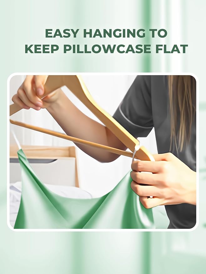 Mulberry Silk Pillowcase for Hair and Skin, SGMSILK 22 Momme Natural Silk Pillow Cases with Zipper, 6A Soft and Smooth Single Sided Pure Silk Pillow Cover (Light Green, Standard 20"x26")