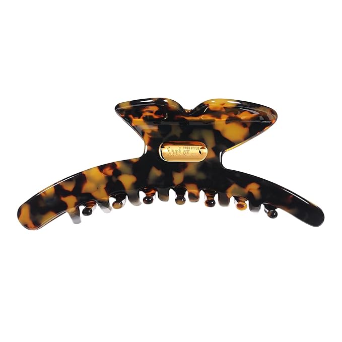 Acetate Hair Clip for Women, SHE'S FREE STYLE JUST FOR YOU [2024 New] Premium Tortoise Shell Hair Claw Clips, Butterfly Hair Accessory (Tortoise-Butterfly)