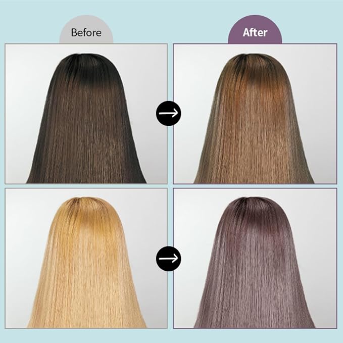 eZn Pudding Hair Dye, Ammonia-Free, Semi-Permanent DIY Korean Hair Dye Color with Keratin (Ash_Lavender)