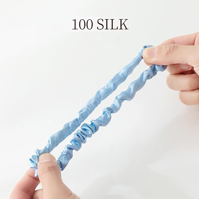 6PCS 100% Pure Mulberry Silk Hair Tie,Natural Silk Hair Scrunchie Worn on Trip, Party, Daily Life and Other Occasions, Suitable for Giving Yourself, Family and Friends Hair Accessorie(Combination 4)