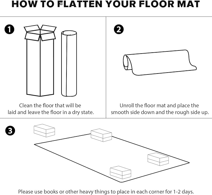 Floor Mats for Home, 6'×9' Clear Area Rug for Dining Room, Durable Non-Slip Hard Floor Rolling Chair Protector, PVC Waterproof Mat for Kitchen, Bedroom, Pet Litter Mat