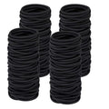 Black Hair Ties Hair Elastics Rubber Bands No Damage for Thick and Curly Hair Long-Lasting Braids Ponytails Holders All Hair Types Pain-Free Hair Accessories for Women or Men 50 PCS 4MM