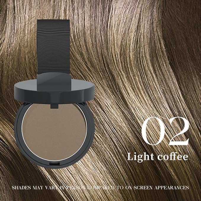 Maycheer Hairline Powder for Women - Hair Rich Shading Powder, 30 Colors Magic Root Cover Up (Light Coffee 02)