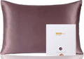 ZIMASILK 100% Pure Mulberry Silk Pillowcase for Hair and Skin Health,Soft and Smooth,Both Sides Premium Grade 6A Silk,600 Thread Count,with Hidden Zipper,1pc (Queen 20''x30'',Dark Mauve)