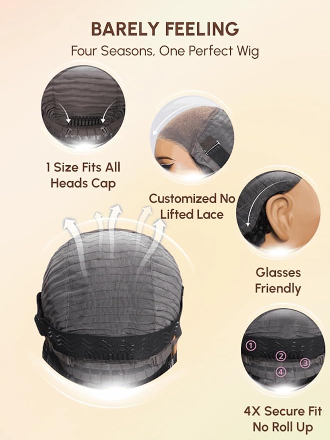 KLAIYI Ombre Brown Body Wave Bye Bye Knots Glueless Wig Pre Cut 7x5 HD Lace Front Wigs Human Hair Chestnut Brown Loose Wave Pre Plucked Bleached Wear and Go Wig with Dark Roots 30S Ready to Go 26Inch