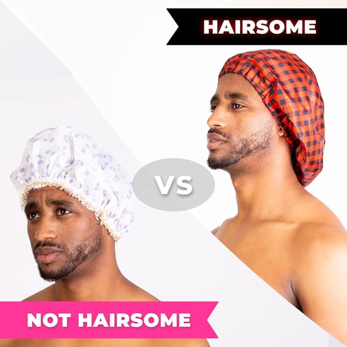 Shower Cap for Men. Stay dry, stay manly. For dreadlocks, braids, curls and man-buns.