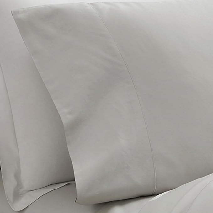 Boll & Branch Signature Hemmed Pillowcase Set - Standard, Mist - Luxury 100% Organic Cotton - Buttery Soft and Breathable - Softer with Every Wash - 2 Pillowcases Included