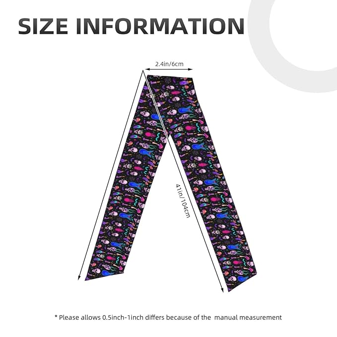 Boys Girls Sports Sweatbands, Multipurpose Long Head Band for Yoga Fitness Shower, Fashion Gothic Magic Witch Witchy Headwear Head Decor