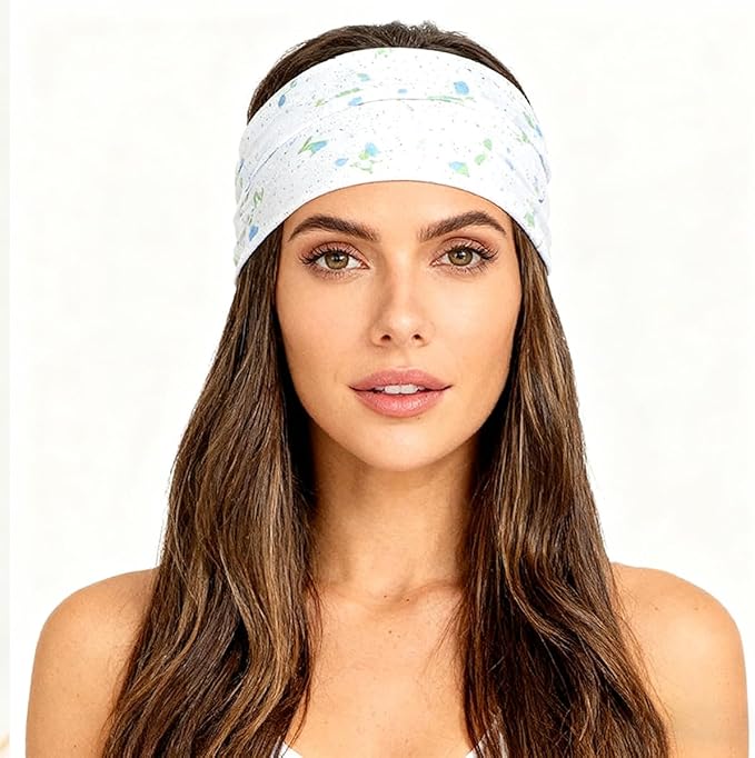 Headband for Women Fashion Hair Non Slip Elastic Hairbands for Workout Yoga Running