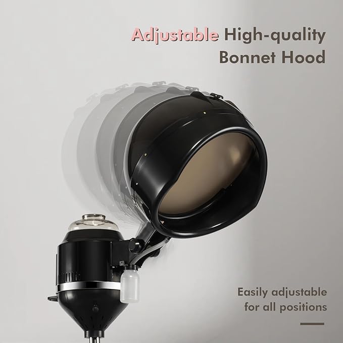 Artist hand Professional Hair Steamer for Deep Conditioning, Height-Adjustable Standing Hair Steamer with Timer, Hairdressing Care Hood Color Processor Beauty Salon Home