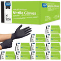 Inspire Case of 1000 Nitrile Gloves | THE ORIGINAL Quality Black Disposable Glove Latex Free | 4.5 Medical Cooking Cleaning Mechanic (Black Size Small)