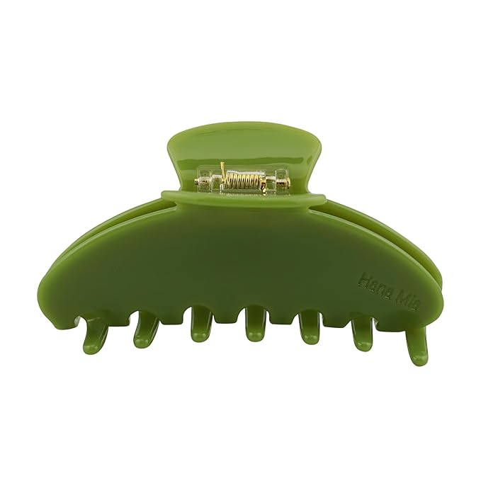 Premium Durable Acetate Hair Accessories - Large No-Slip 4 Inch Claw Clips for Women's Thick Hair (Green)
