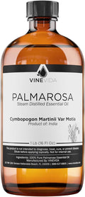 VINEVIDA Palmarosa Essential Oil - 16 oz - Undiluted - DIY Candle Scents - Bulk for Soap Making & Skin Safe