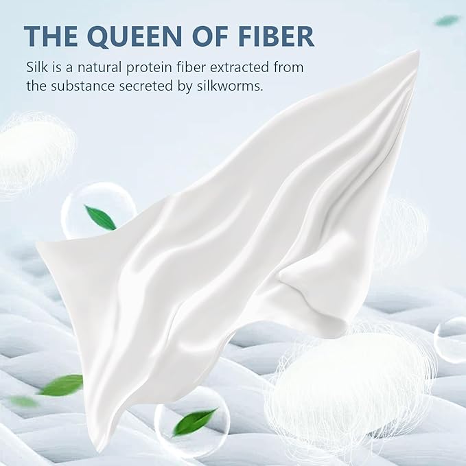 Silk Pillow Cases 2 Pack King Size Mulberry Silk Pillowcase Set of 2 for Hair & Skin 36 x 20 Inches 22 Momme Grade 6A Silk Soft Breathable Cooling with Hidden Zipper, White