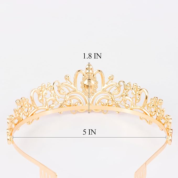 Didder Gold Aque Blue Rhinestone Princess Tiaras and Crowns for Women and Girls Birthday Tiara Crown Halloween Costume Party Wedding Prom Headpiece