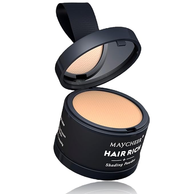 Maycheer Hairline Powder for Women - Hair Rich Shading Powder, 30 Colors Magic Root Cover Up (Almond Orange 24)