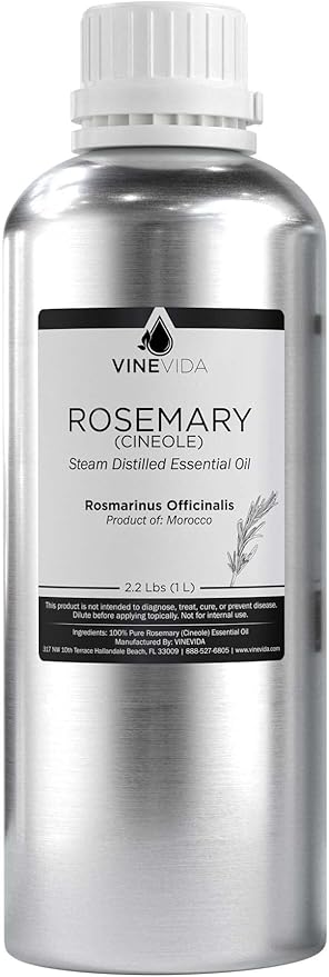 VINEVIDA Rosemary Essential Oil - 32 oz - Undiluted - DIY Candle Scents - Bulk for Soap Making