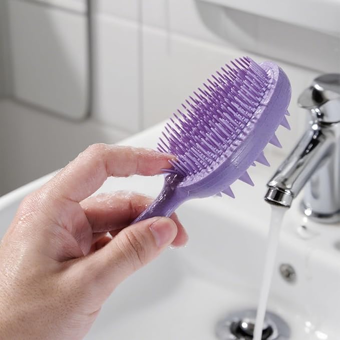 Green Double-sided Hair Brush, Portable Massage Comb