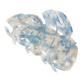Blue Leaf Hair Claw Clip 3.5 Inch Strong Grip Hair Clip French Design Women Girls Hair Styling Accessories for Thick Thin Hair