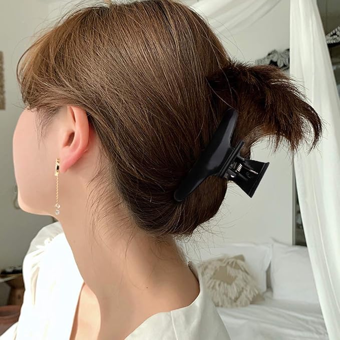 Ondder Hair Clips for Styling, Cutting, Coloring - Butterfly Claw Clamps and Sectioning Clips for Salon and Home Use - Hair Accessories for Women and Girls in Black, Blue, and Orange