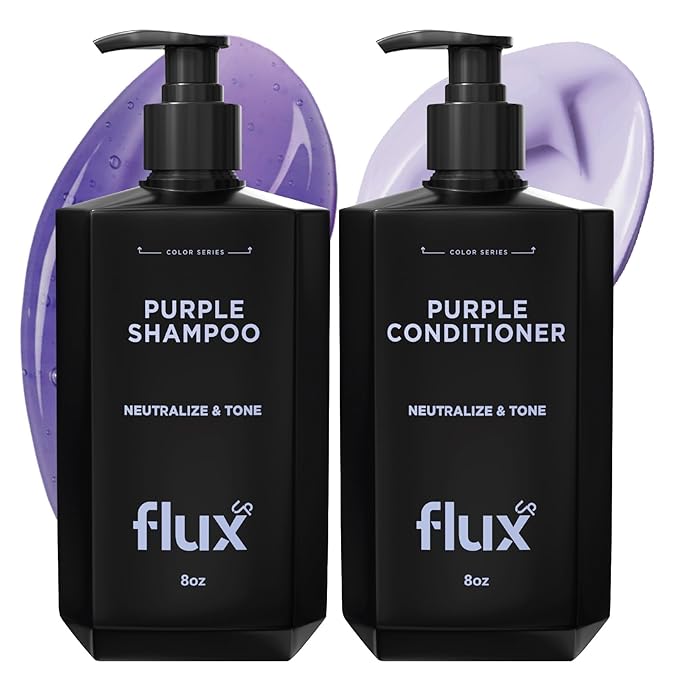 Purple Shampoo and Conditioner for Blonde Hair Women & Men – Blonde & Silver Hair Toning – Anti-Brass Sulfate Free Shampoo and Conditioner 8oz
