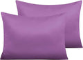 NTBAY Zippered Satin Pillow Cases for Hair and Skin, Luxury Standard Hidden Zipper Pillowcases Set of 2, 20x26 Inches, Purple