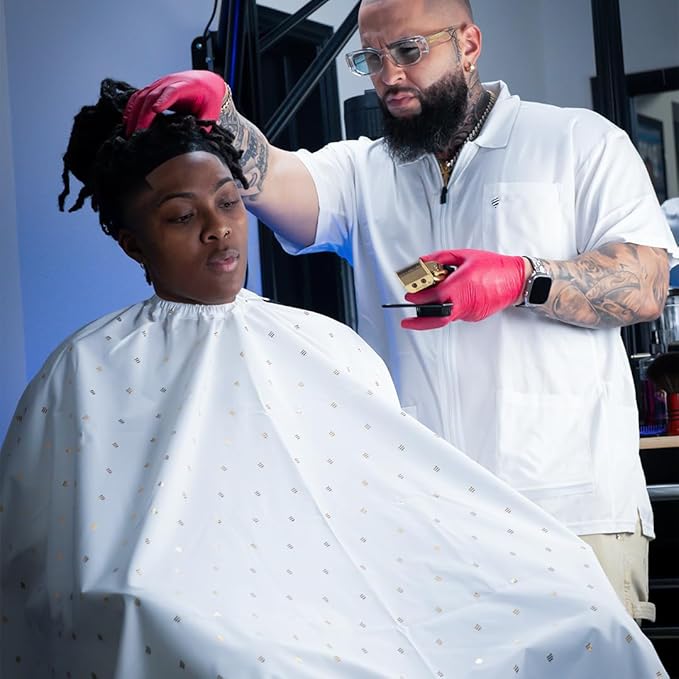 Barber Strong The Barber Cape Haircut Cover for Men, Hair Repelling and Static-Reducing Material, Water Resistant Fabric