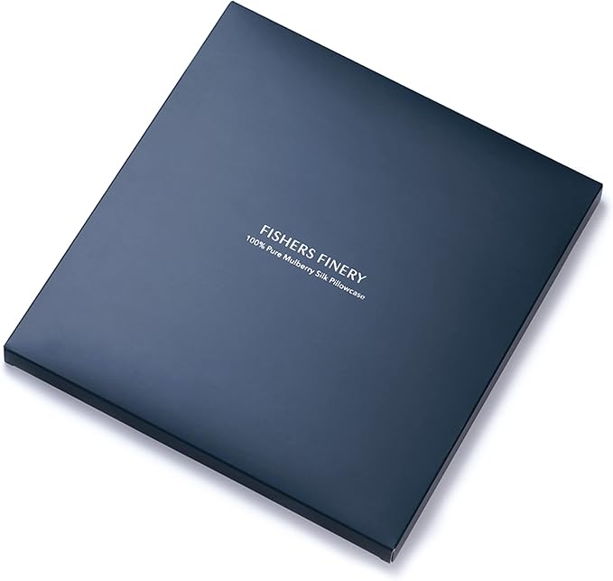 Fishers Finery 25mm 100% Pure Mulberry Silk Pillowcase (Navy King)