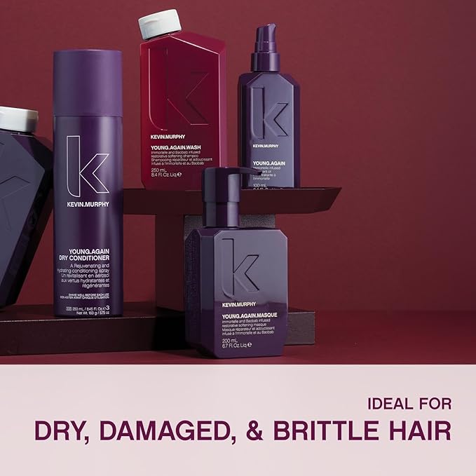 KEVIN.MURPHY YOUNG.AGAIN.WASH - Moisturising Anti-Ageing Shampoo - For Ageing, Damaged & Brittle Hair - Hair Repair - Amino Acids & Lotus Flower Extract - Sulphate & Paraben Free - 250 mL / 8.4 fl oz