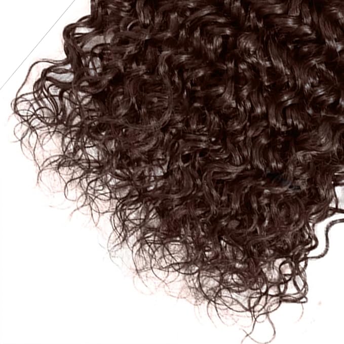 Color 4 Bundles Human Hair Dark Brown Water Wave Bundle Niegmeag Peruvian Virgin Soft and Silky Remy Hair 3 Bundles 16 16 16 Inch Double Weft Hair Weave