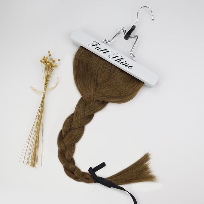 Full Shine Brown Clip in Hair Extensions Color 4 Chocolate Brown Seamless Clip in Hair Extensions Human Hair Straight Natural Hair Invisible Hair Extension Lace Weft 14 Inch 3 PCS 60 G