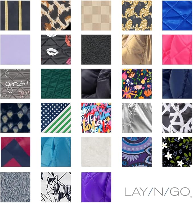 Lay-n-Go Cosmo Lay Flat Drawstring Cosmetic & Makeup Bag Organizer - Zipper Pocket, Brush Loops & More - Durable, Machine Washable Toiletry Carrier for Travel, Cinch Closure, Gift (20", Evergreen)