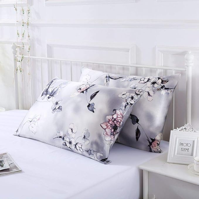 SLPBABY Silk Pillowcase for Hair and Skin with Hidden Zipper Print (Queen, Pattern30)