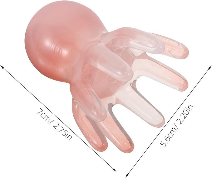 2Pcs Octopus Scalp Massager Comb Pink, Handheld Head Scratcher and Hair Scalp Massager Tool for Acupressure, Deep Relaxation, Hair Care, and Neck Back Massage