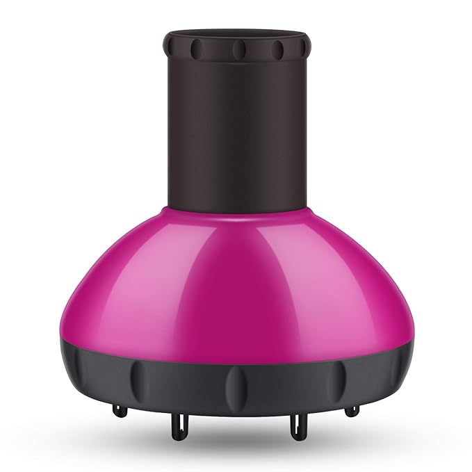 Segbeauty Hair Diffuser Adjustable Air Flow, Professional Deep Bowl Diffuser Attachment for Wavy Natural Thick Curly, Salon Frizz-free Fast Blow Dry Diffuser Attachment with 1.57-1.97in Nozzle (Red)