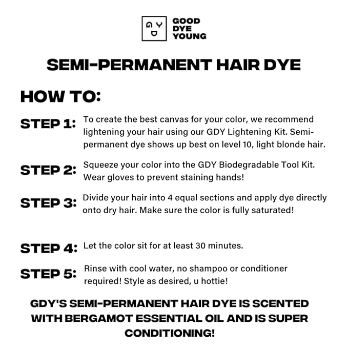 Good Dye Young Streaks and Strands Semi Permanent Hair Dye (Narwhal Teal) UV Protective Temporary Hair Color Lasts 15-24+ Washes–Conditioning Dark Teal–PPD free Dye- Cruelty-Free & Vegan Hair color