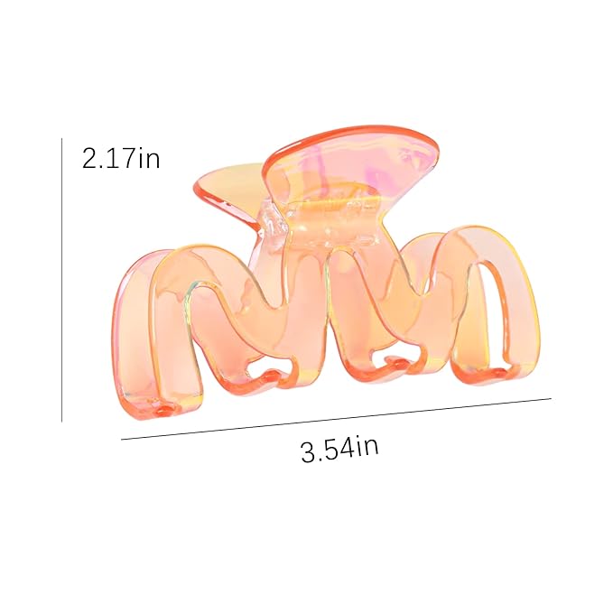 Hair Claw Clips - 3.35 in Hair Clip for Women Thick Hair -Accessories for Women and Girls - 3Pcs Nonslip Claw Clip for Women (Multi-colored6)