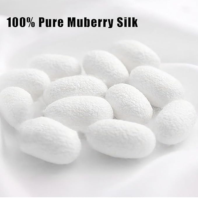 6PCS 100% Pure Mulberry Silk Hair Tie,Natural Silk Hair Scrunchie Worn on Trip, Party, Daily Life and Other Occasions, Suitable for Giving Yourself, Family and Friends Hair Accessorie(Combination 4)
