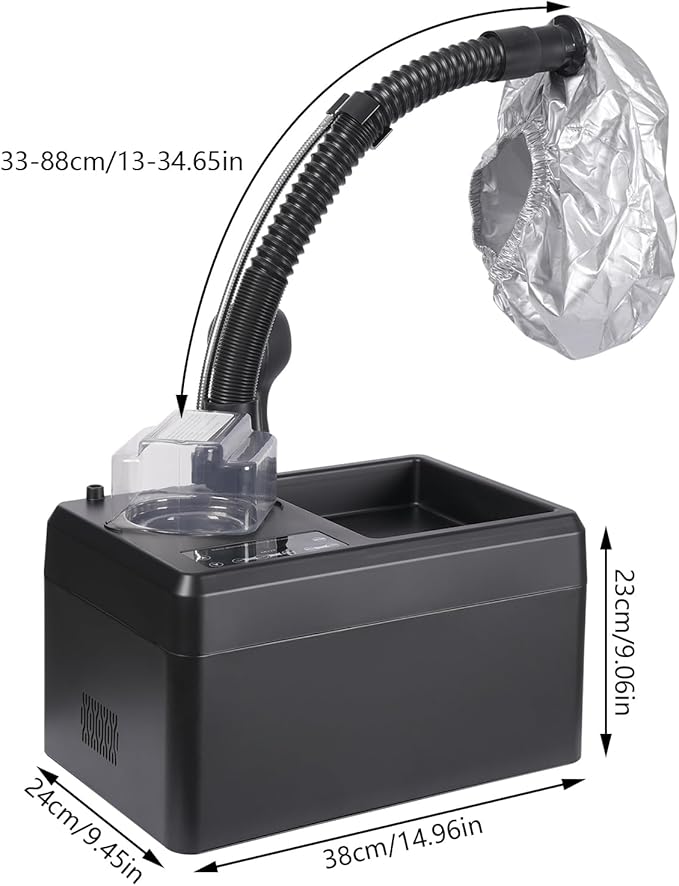 Nano Hair Steamer with Vaporizing Cap, 1750W 110V Hair Care Professional Machine, Multifunctional Hair Steamer, Beauty Salon Hair Steamer Machine with Smart Touch Control for Deep Hair Care Repair